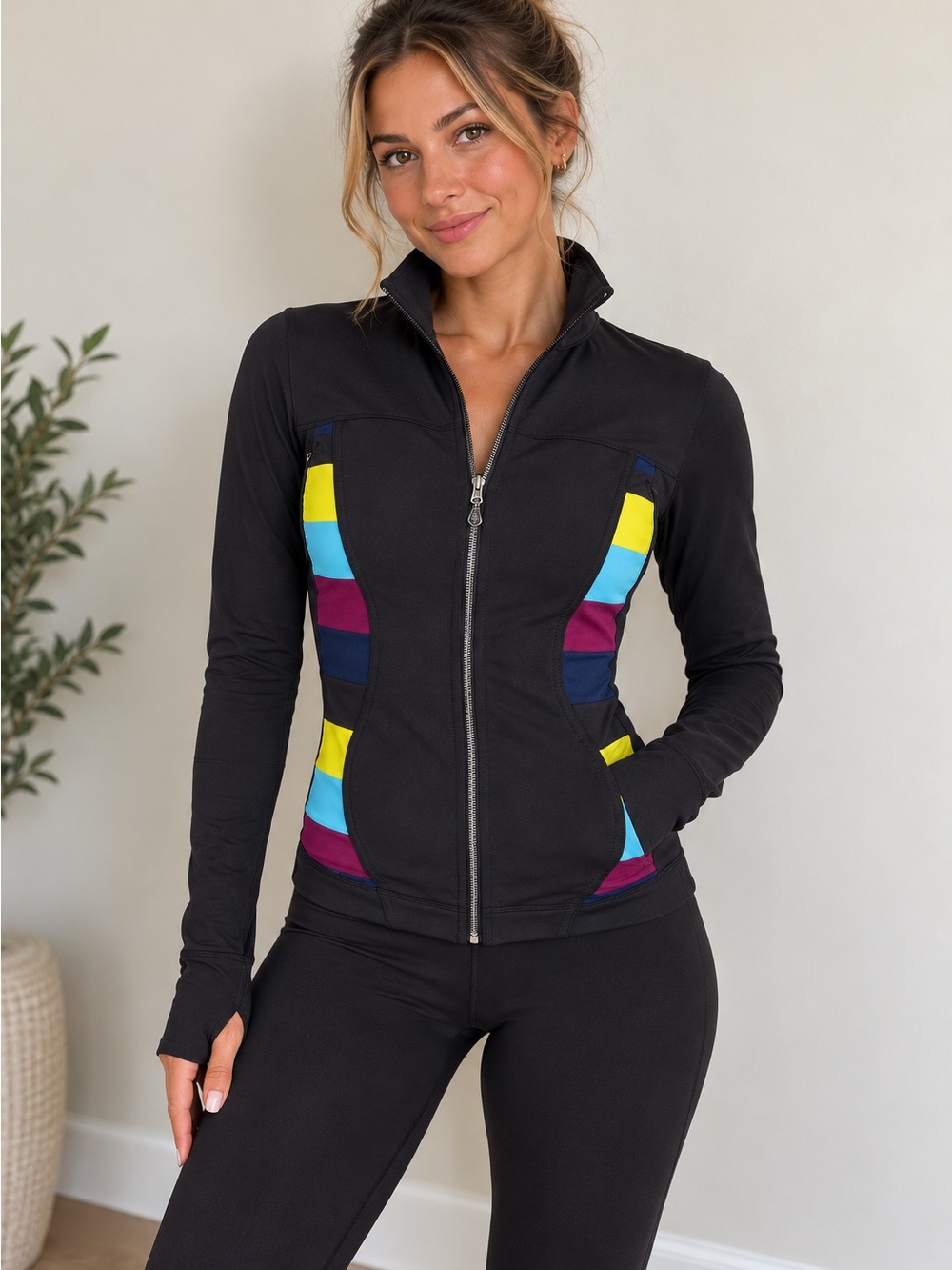 Lululemon Forme Jacket II – Striped Panel Edition Size 6